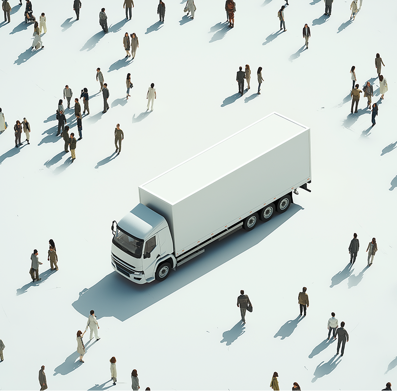 Delivery truck.